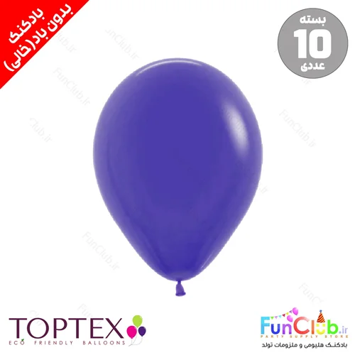 بادکنک لاتکسی TOPTEX خالی فشن بسته 10 عددی رنگ سورمه ای رویال